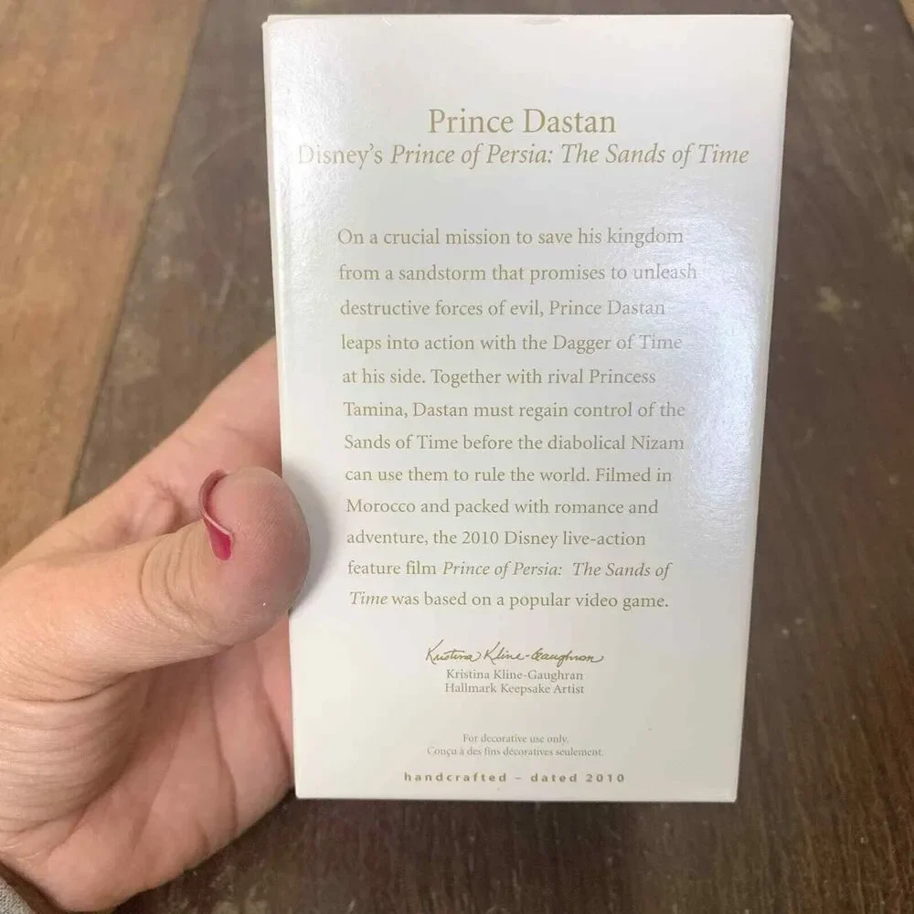 Hallmark Disney‎ Prince Dastan Prince of Persia keepsake ornament new deadstock